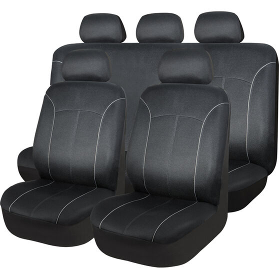 SCA Mesh Seat Cover Pack - Black Adjustable Headrests Size 30 and 06H Airbag Compatible, , scaau_hi-res