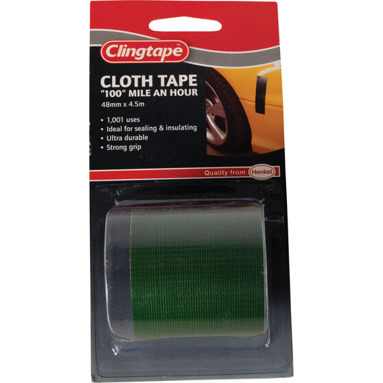 Clingtape Green Cloth Tape 48mm x 4.5m, , scaau_hi-res
