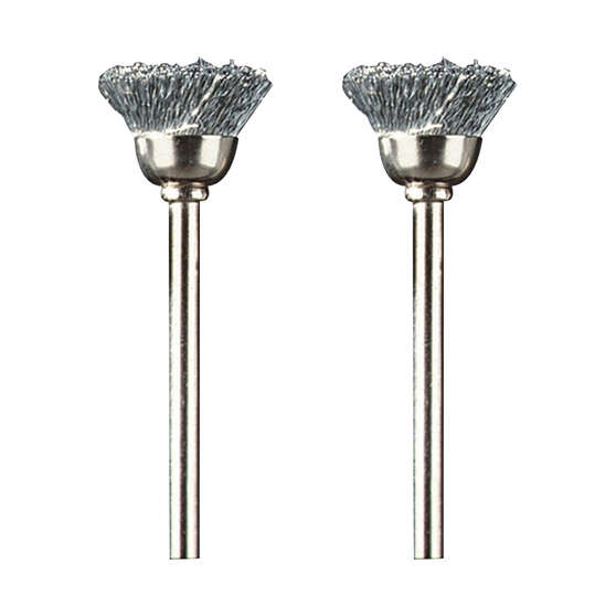 Dremel 2pk Carbon Steel 3.2mm Shank 13mm Dia Brush, , scaau_hi-res