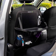 Cabin Crew Kids Back Seat Organiser with Tray Black, , scaau_hi-res