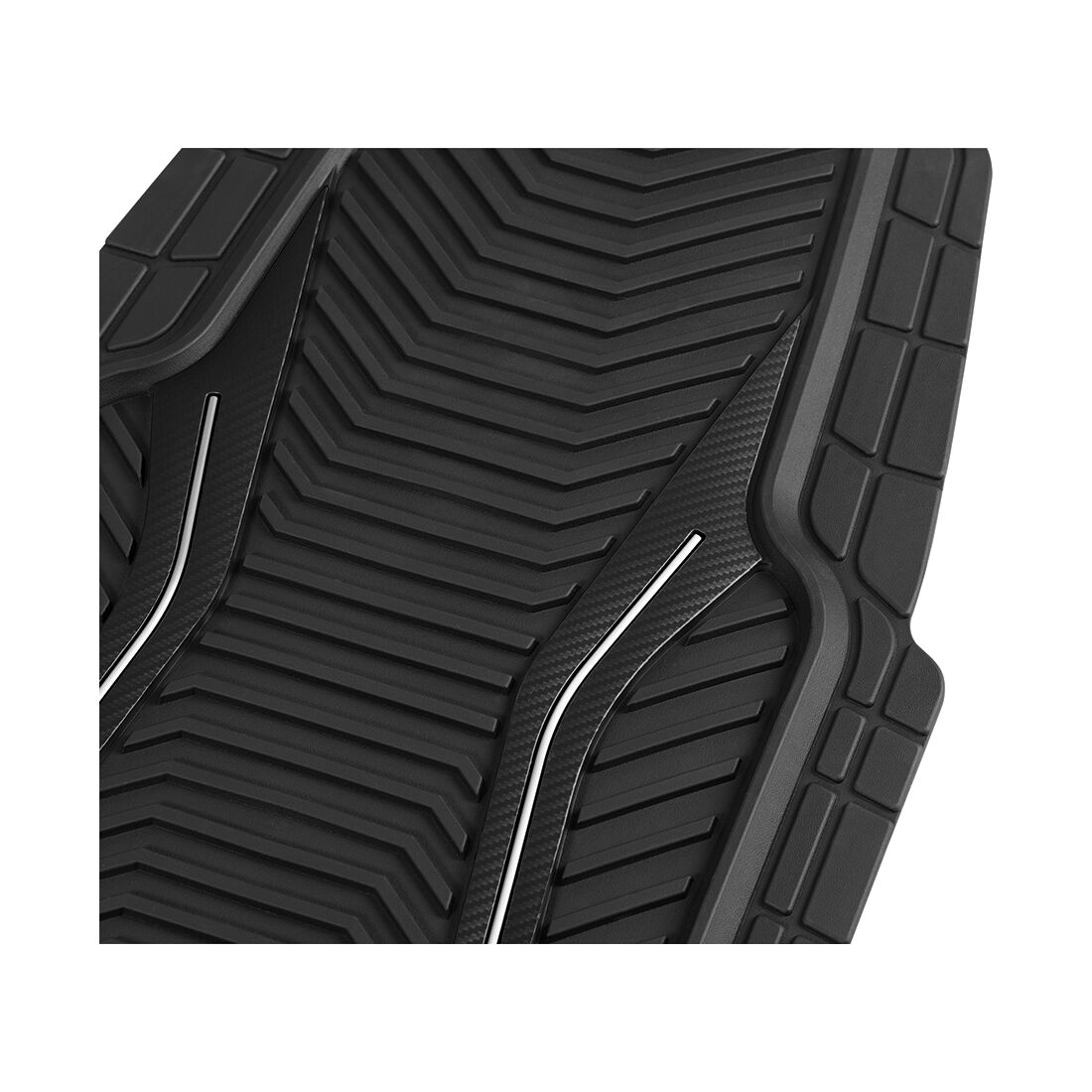 SCA Floor Mats PVC Rubber Sports Black Set of 4, , scaau_hi-res