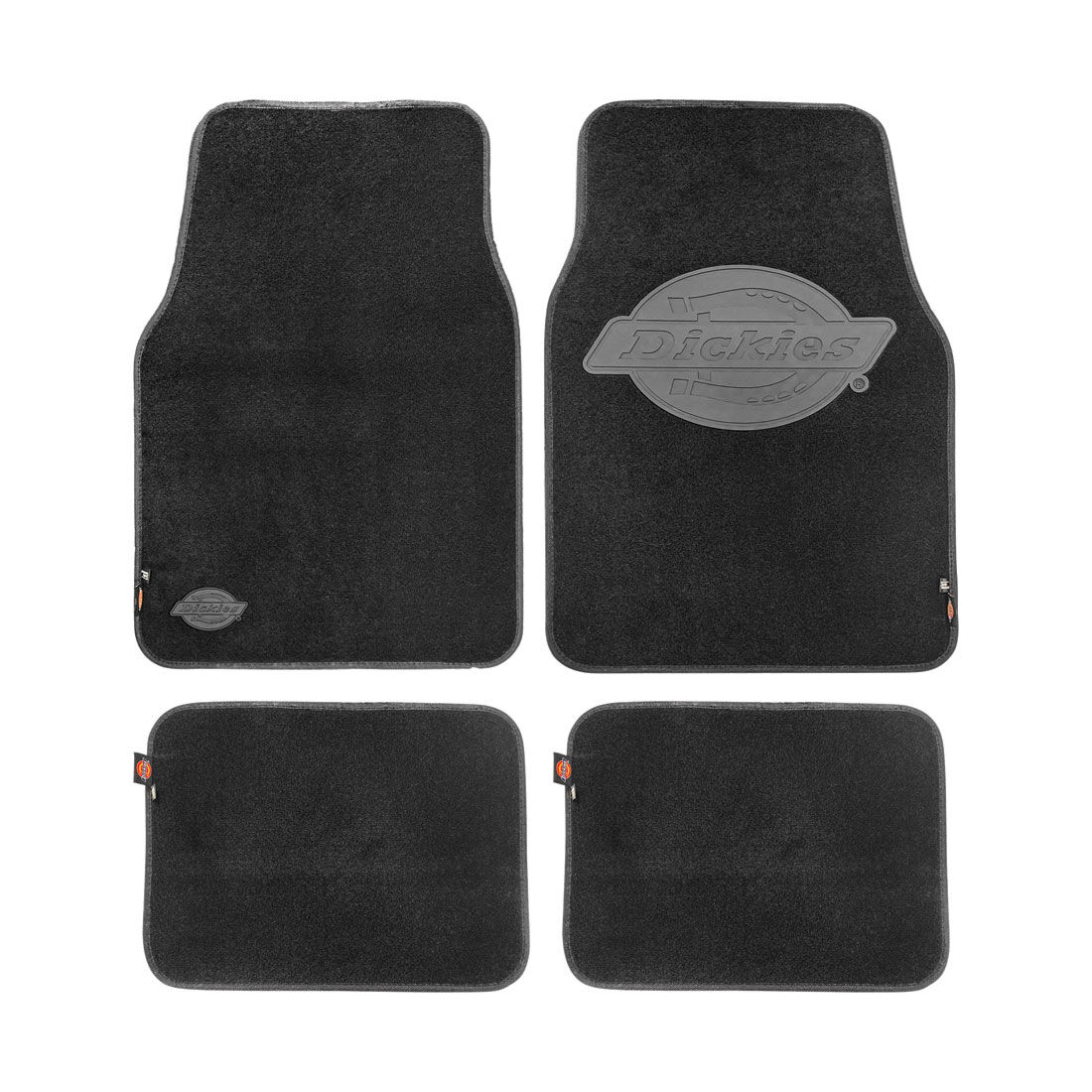Dickies Carpet OG Logo Floor Mats Black Set Of 4, , scaau_hi-res