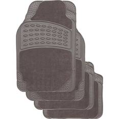 SCA Combo Carpet/PVC Car Floor Mats - Set of 4, Grey, , scaau_hi-res