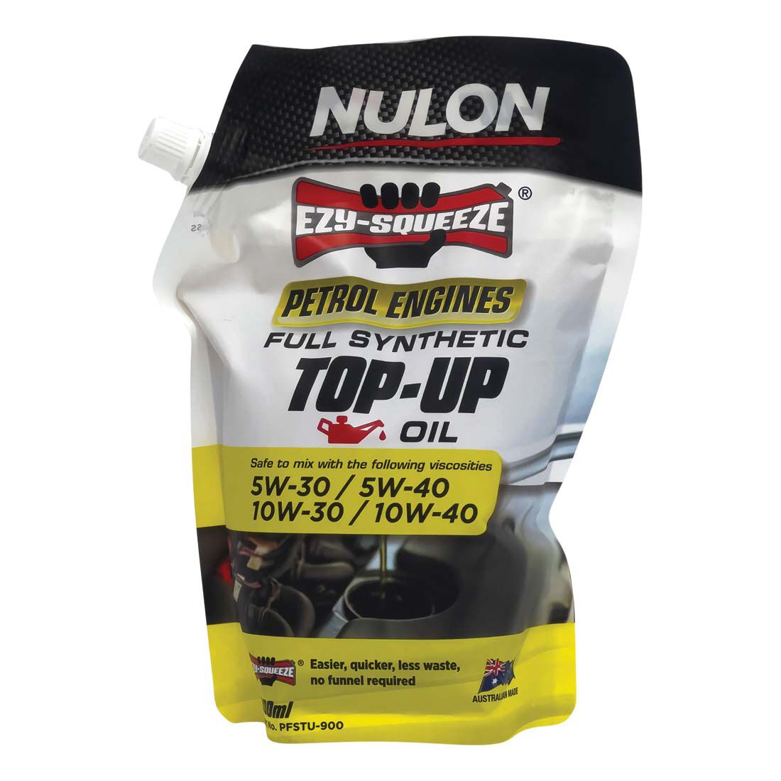 Nulon Ezy Squeeze Full Synthetic Top Up Oil 900mL, , scaau_hi-res