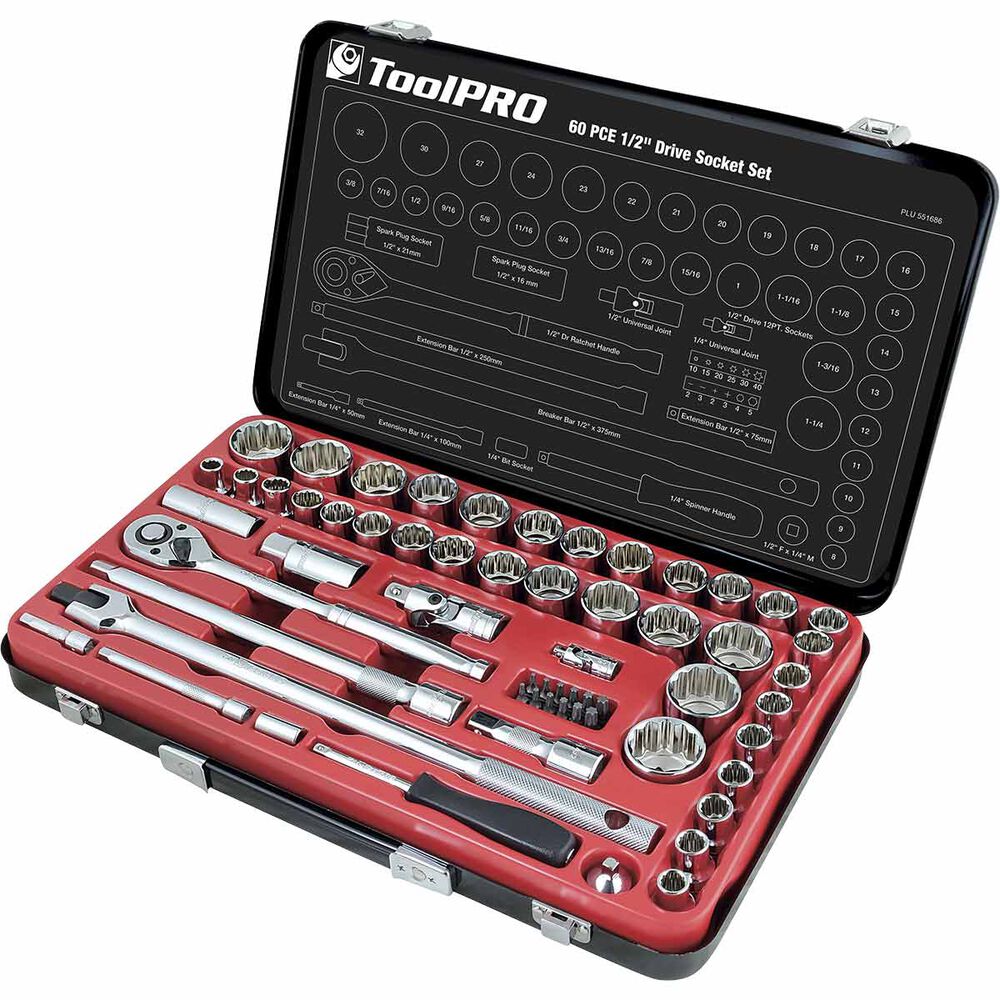 ToolPRO Socket Set 1 / 2 inch Drive, Metric / Imperial