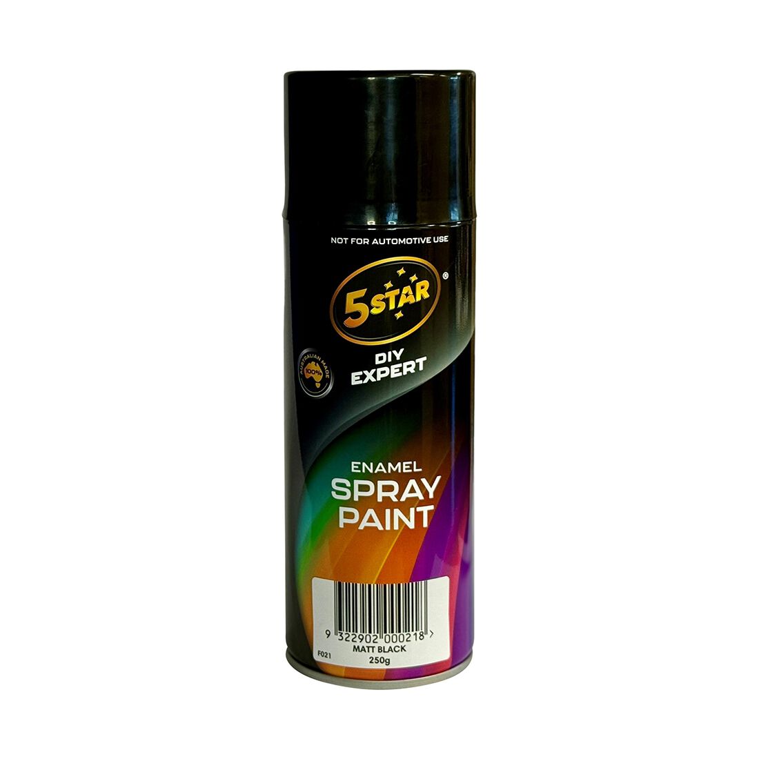 5 Star Enamel Spray Paint Matt Black 250g, , scaau_hi-res