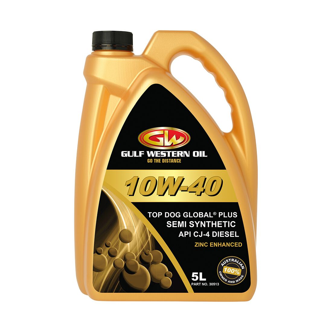Gulf Western Top Dog Global Plus Engine Oil 10W-40 5 Litre, , scaau_hi-res