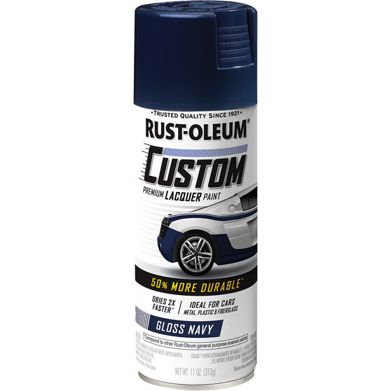 RustOleum Custom Premium Lacquer Paint, Navy 312g Supercheap Auto