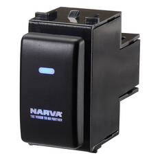 Narva OE Style Switch - Suits Nissan Pathfinder R51, Navara D40, Patrol GU4-7 & Y61 Series, Blank Push On/Off, Blue LED, 63372BL, , scaau_hi-res