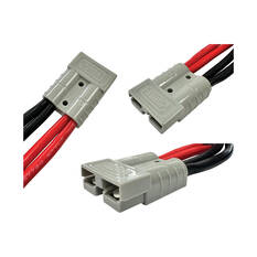 Ridge Ryder 50 AMP Plug - Piggyback Lead, 30cm, 8 AWG, , scaau_hi-res