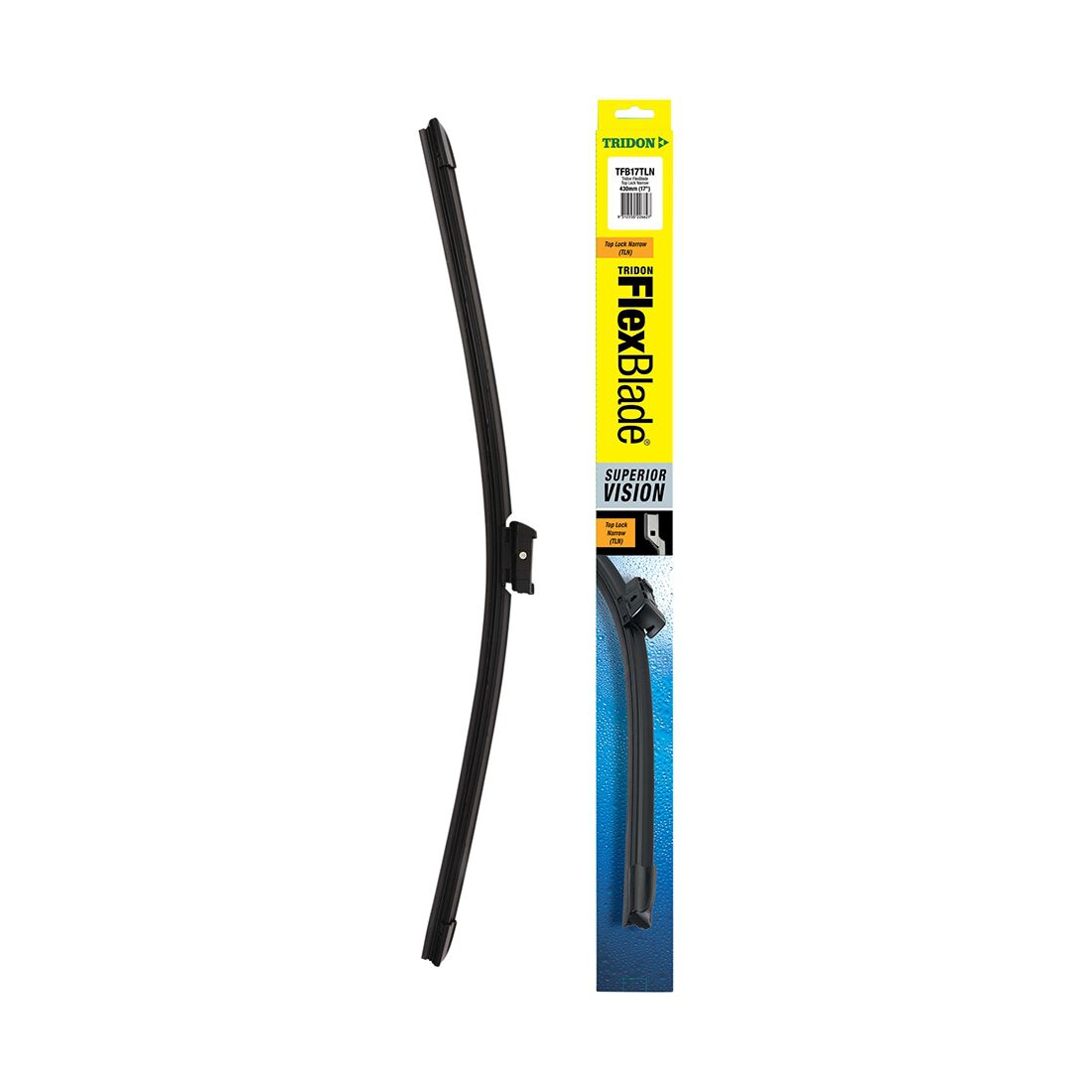 Tridon FlexBlade Wiper - 430mm (17"), Top Lock Narrow Single - TFB17TLN, , scaau_hi-res