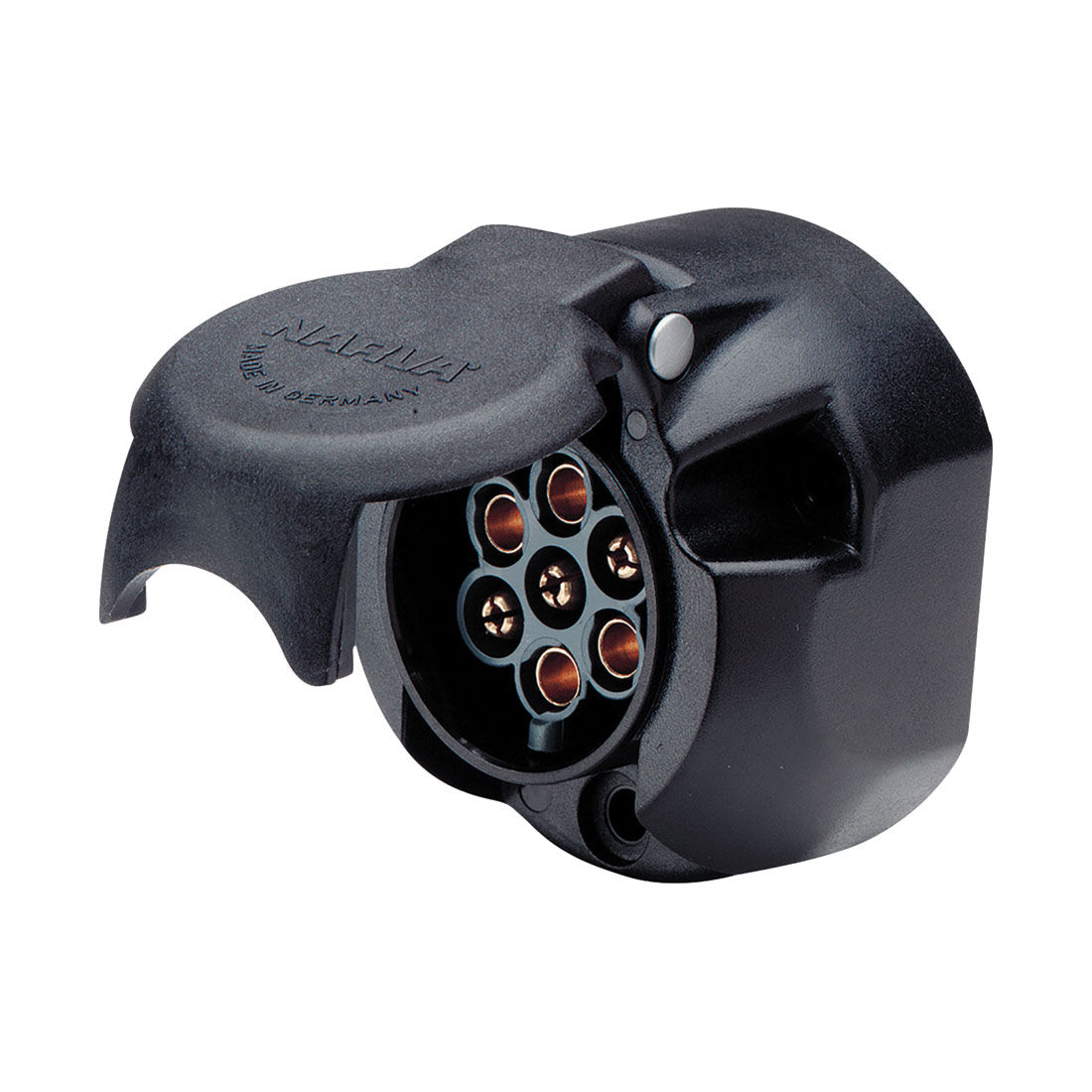 Narva 7 Pin Large Round Plastic Trailer Socket, , scaau_hi-res