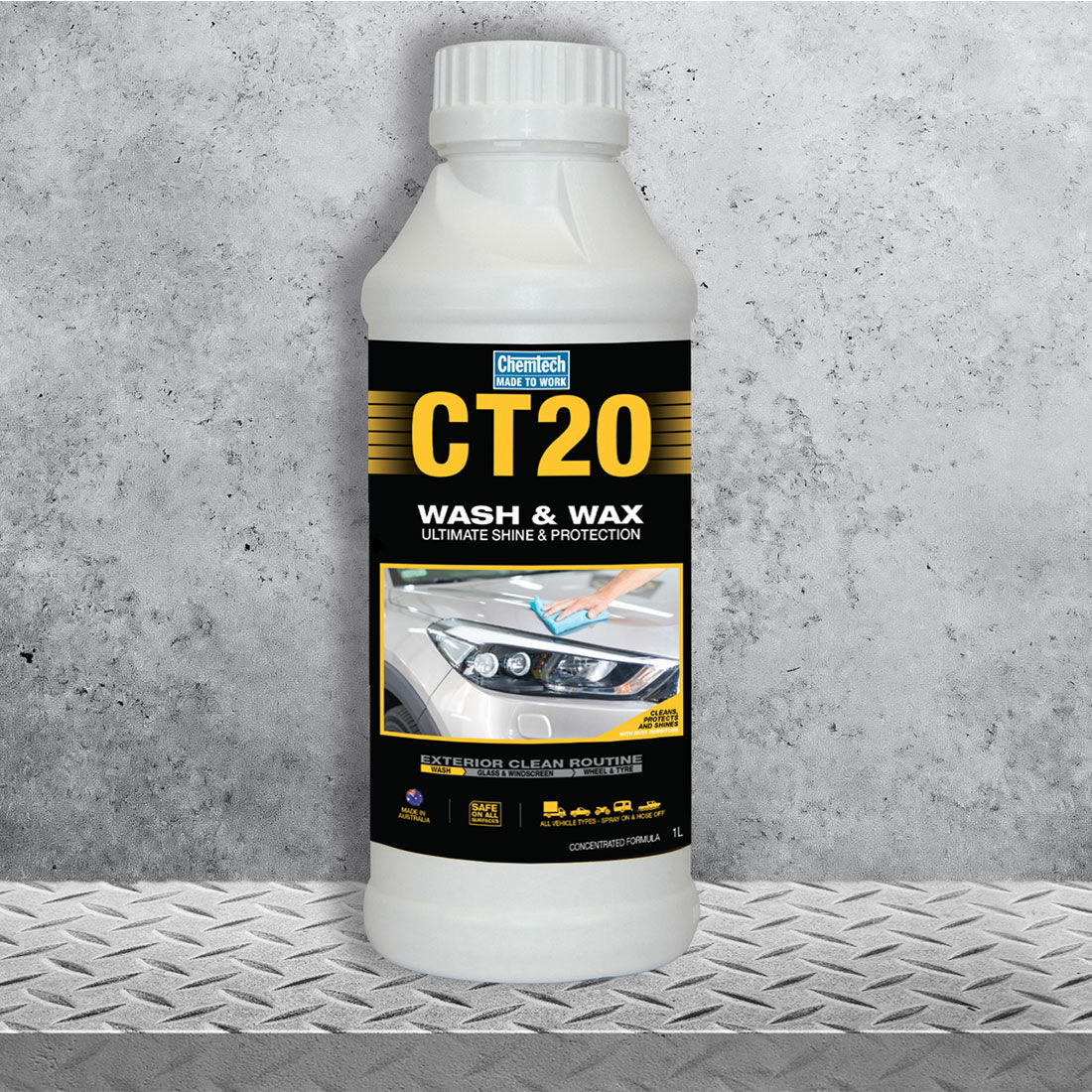Chemtech CT20 Wash & Wax 1 Litre, , scaau_hi-res