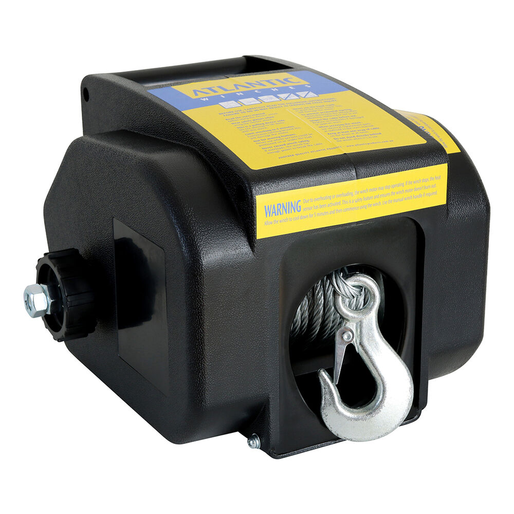 Atlantic Electric Winch 3000lb 9mx5.4mm Supercheap Auto