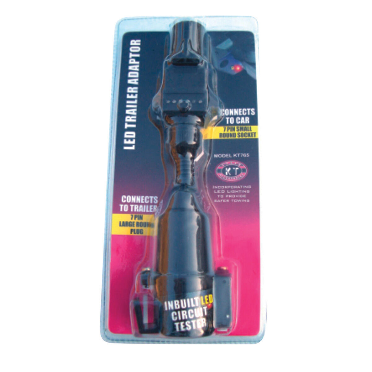 KT Cable Trailer Adaptor 7 Pin Small Round Socket to 7 Pim Large Round Plug, , scaau_hi-res