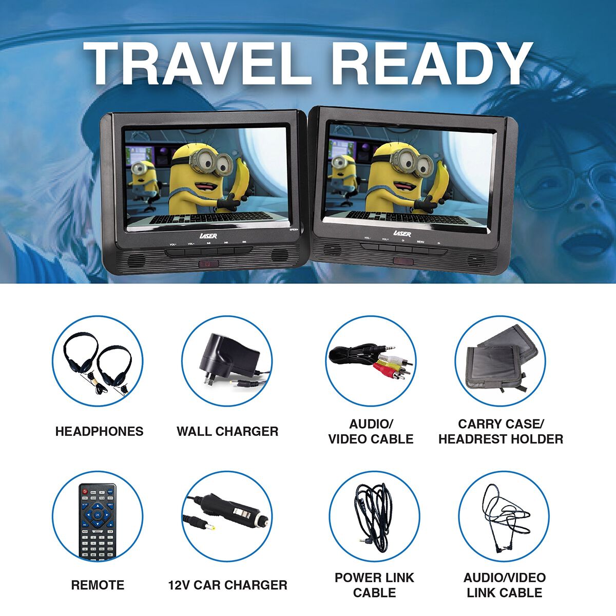 Laser 9" Portable Dual-Screen DVD Player LASER-PT9-DUALD, , scaau_hi-res