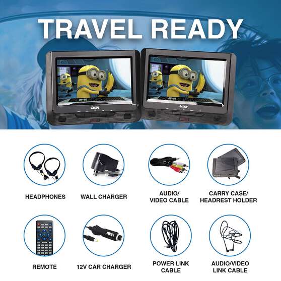 Laser 9" Portable Dual-Screen DVD Player LASER-PT9-DUALD, , scaau_hi-res