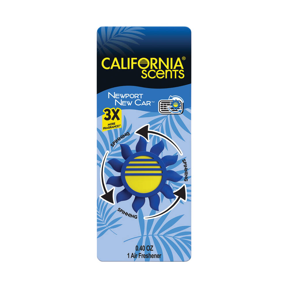 California Scents Novelty Sun Spinner Car Air Freshener Vent Clip