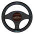 R.M.Williams Aqua Steering Wheel Cover Leather Black/Aqua 380mm Diameter, , scaau_hi-res
