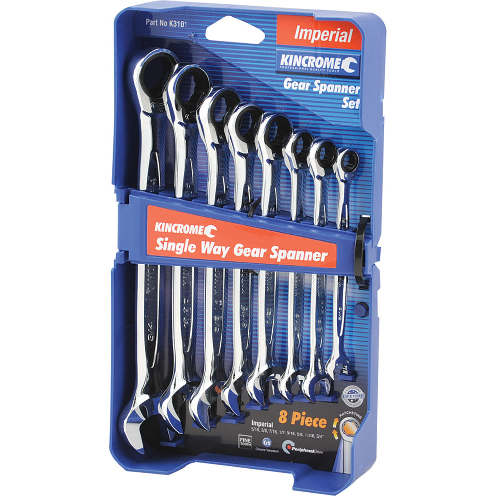 Kincrome Ratchet Spanner Set SAE 8 Piece Supercheap Auto