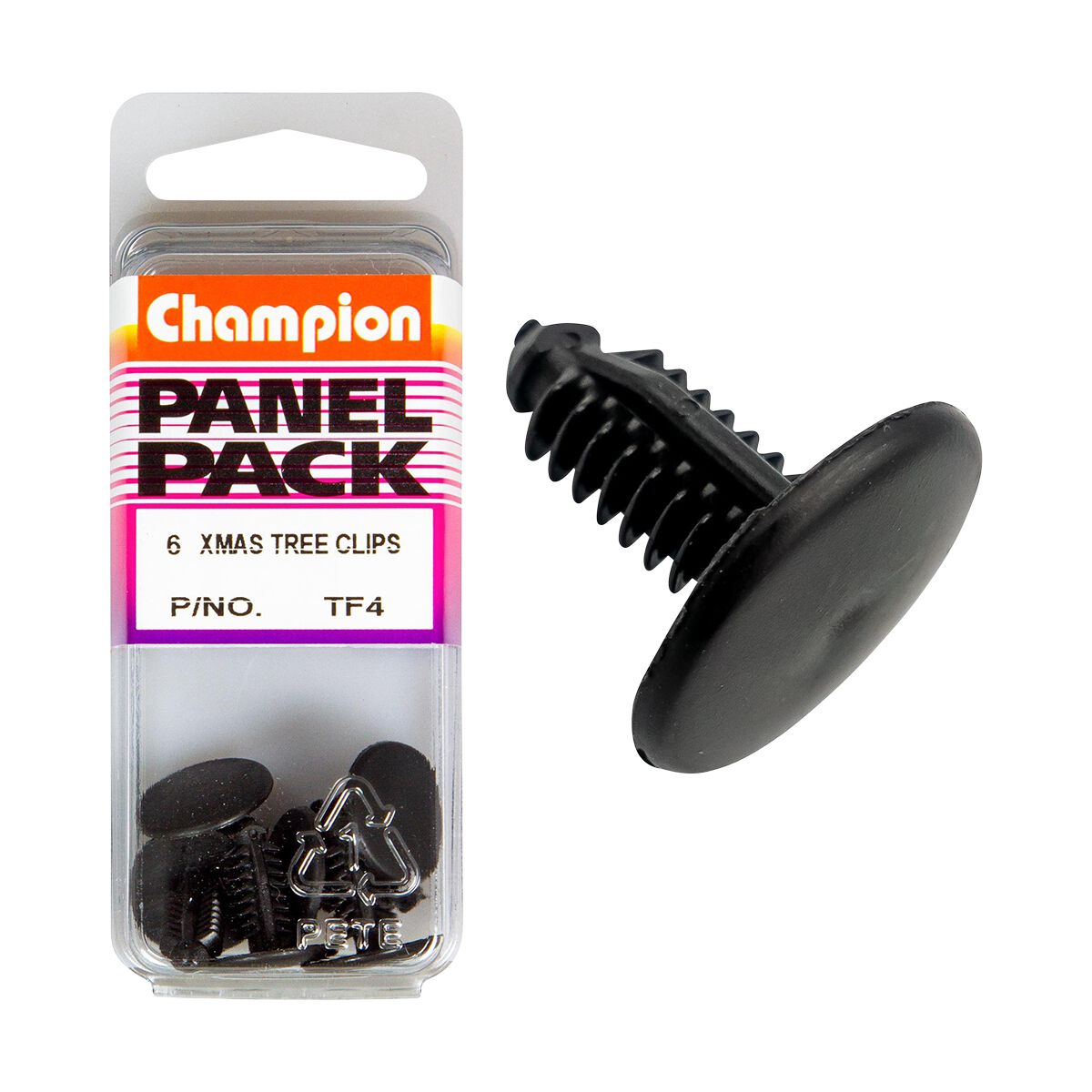 Champion Panel Pack Christmas Tree Clips Black TF4, 7.8mmx16.3mm, , scaau_hi-res