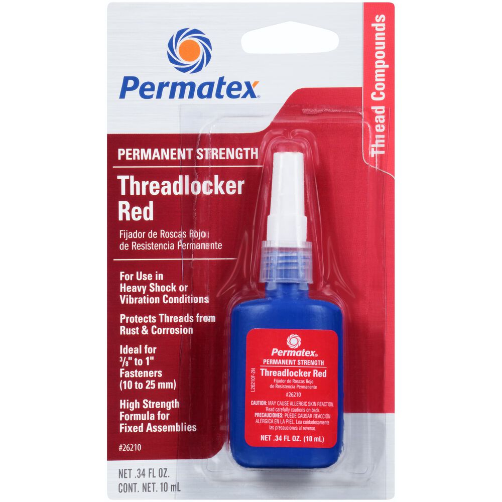 Permatex Threadlocker Permanent Strength, Red, 10mL Supercheap Auto
