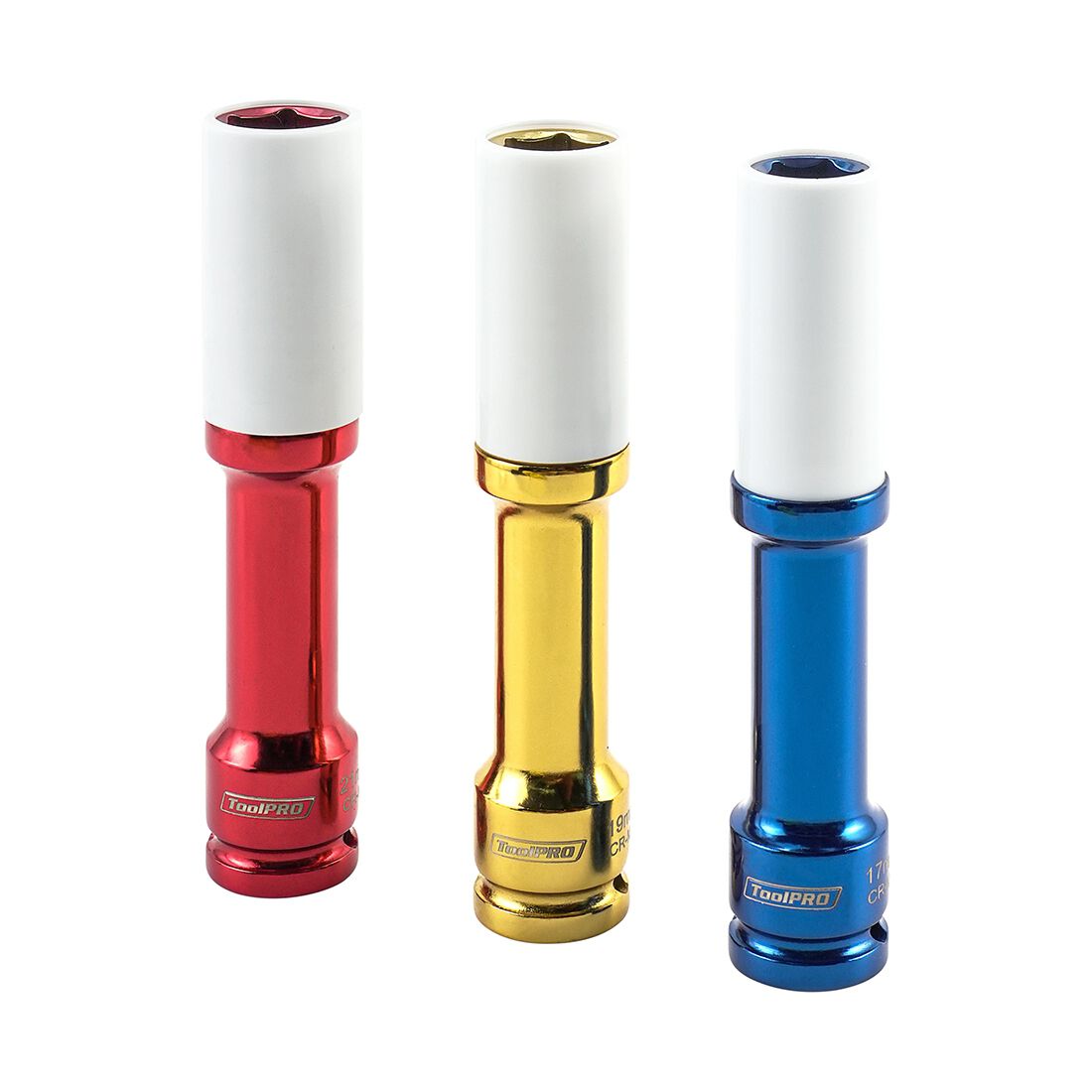 ToolPRO Impact Extra-Long Wheel Nut Socket Set 1/2" Drive Metric 3 Piece, , scaau_hi-res