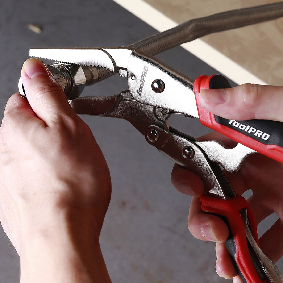 ToolPRO Locking Pliers Long Nose 160mm, , scaau_hi-res