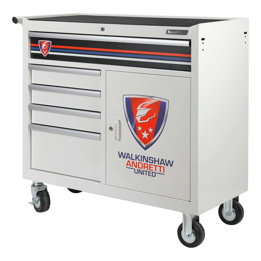 Walkinshaw Andretti United Tool Cabinet 5 Drawer 41 Inch, , scaau_hi-res