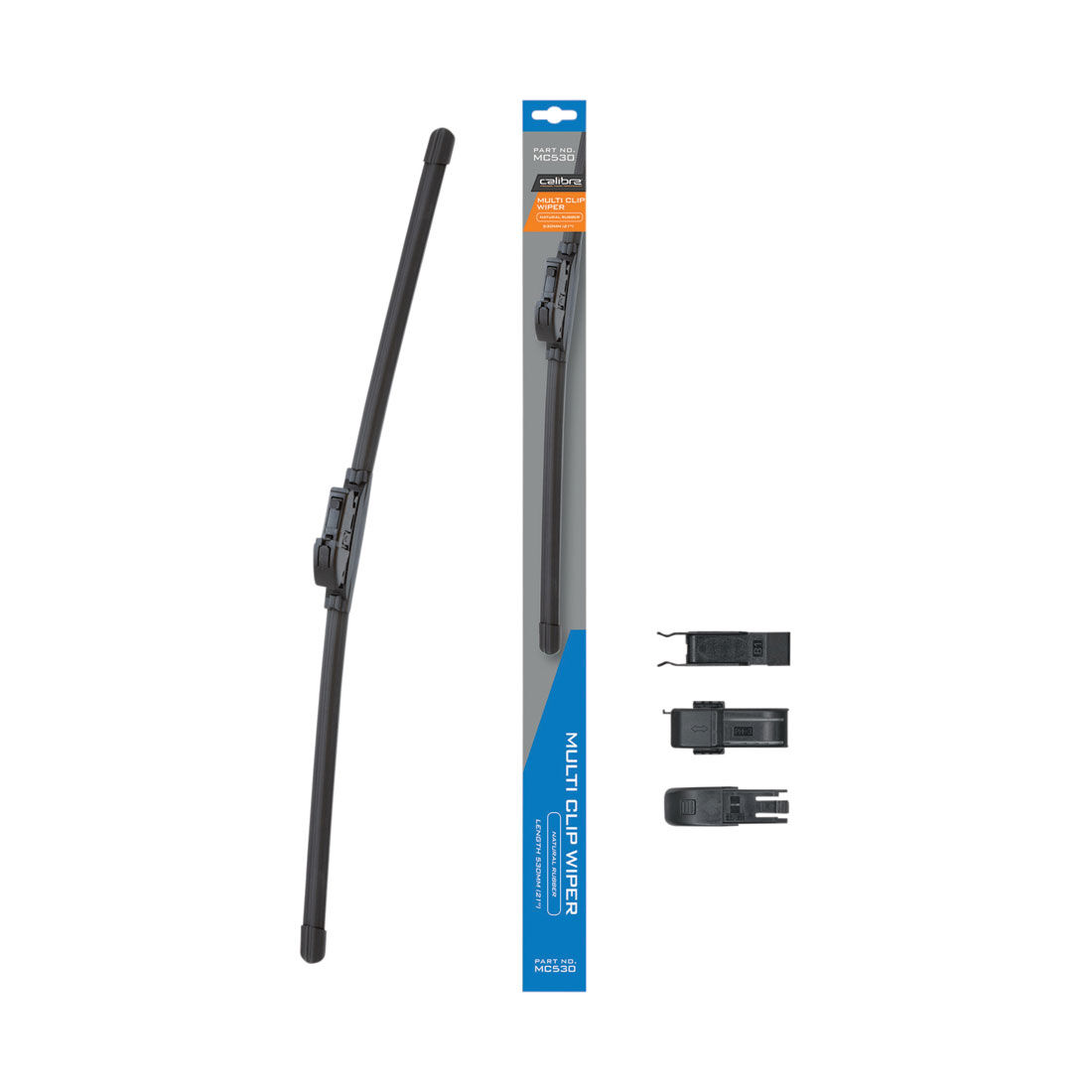 Calibre Multi-Clip Wiper Blade 530mm (21") Single - MC530, , scaau_hi-res