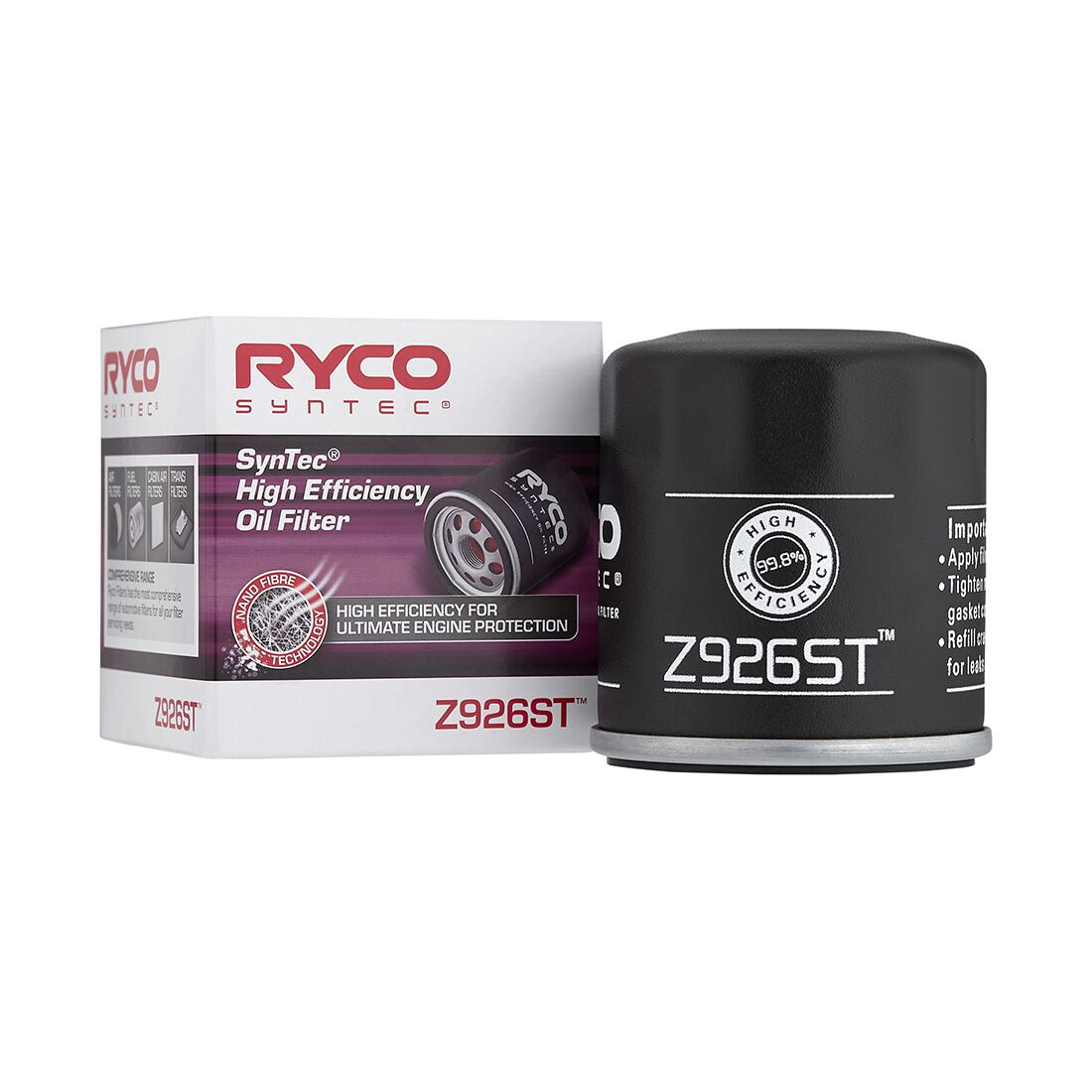 Ryco SynTec Oil Filter - Z926ST (Interchangeable with Z926), , scaau_hi-res