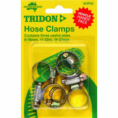 Tridon Hose Clamps - Part Stainless, 6-16mm, 11-22mm & 14-27mm, 6 Pieces, , scaau_hi-res