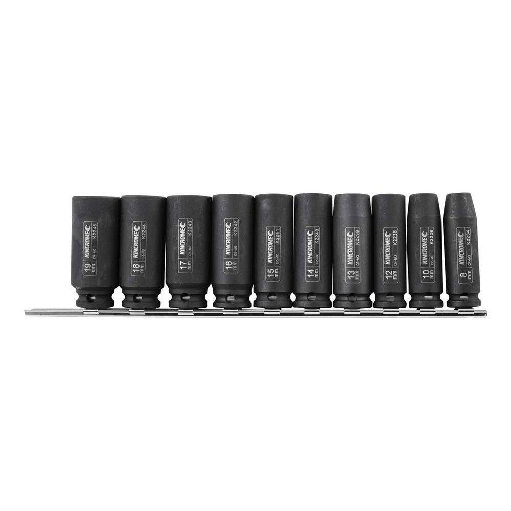 Kincrome Deep Impact Socket Set 3/8" Drive Metric 10 Piece Supercheap