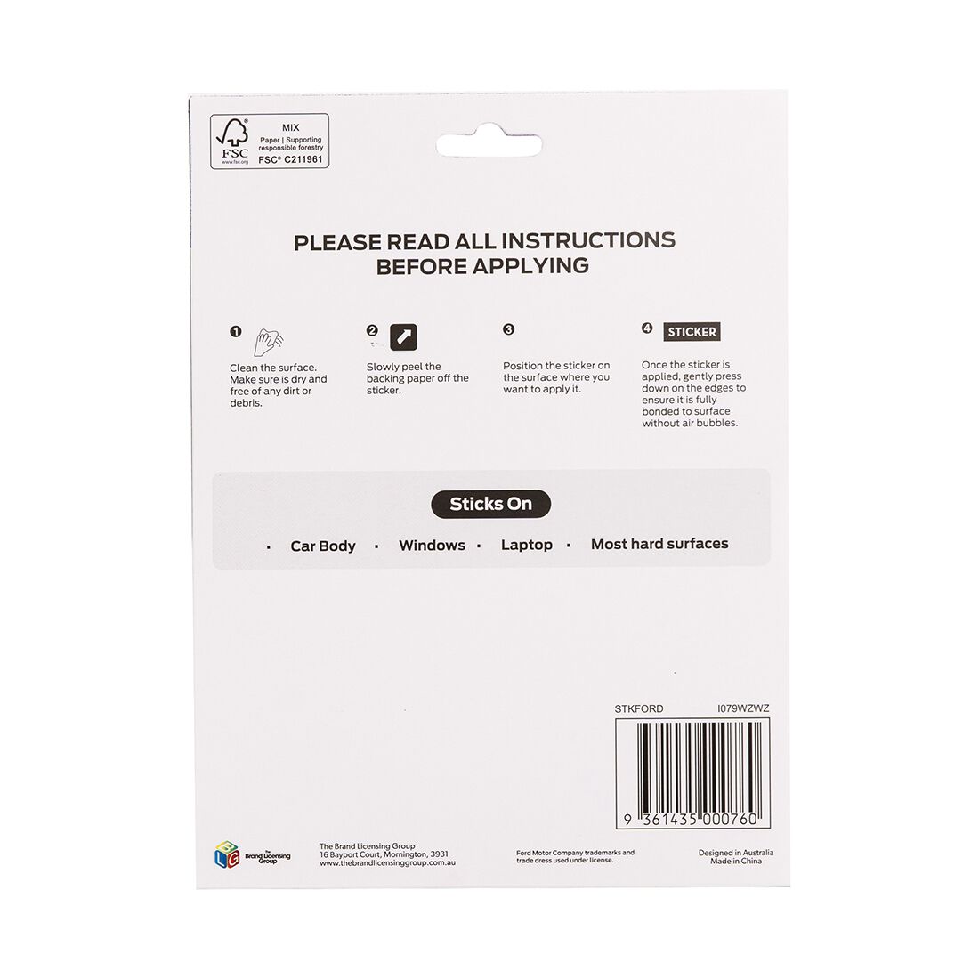 Sticker Sheet Ford, , scaau_hi-res