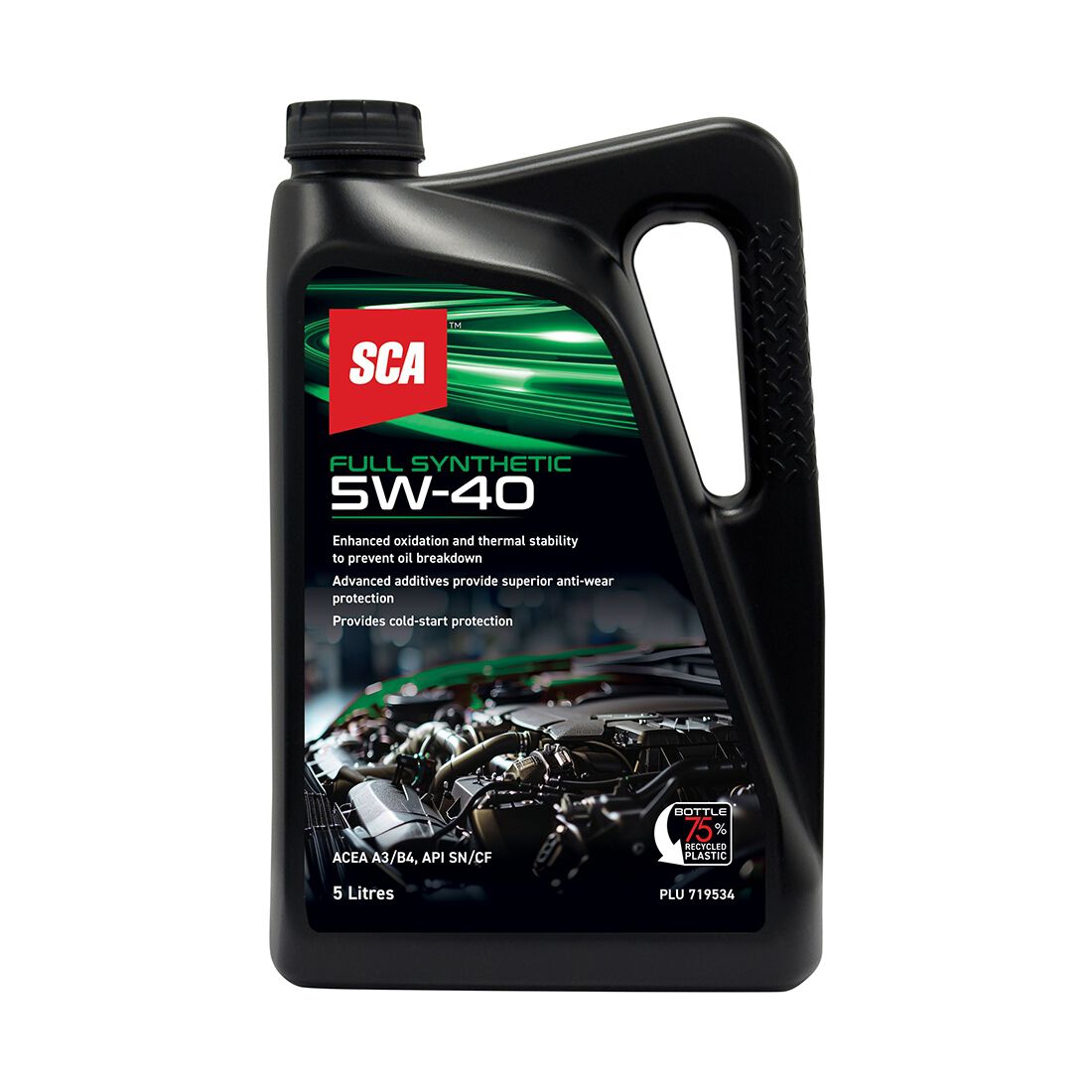 SCA Full Synthetic Engine Oil 5W-40 A3/B4 5 Litre, , scaau_hi-res