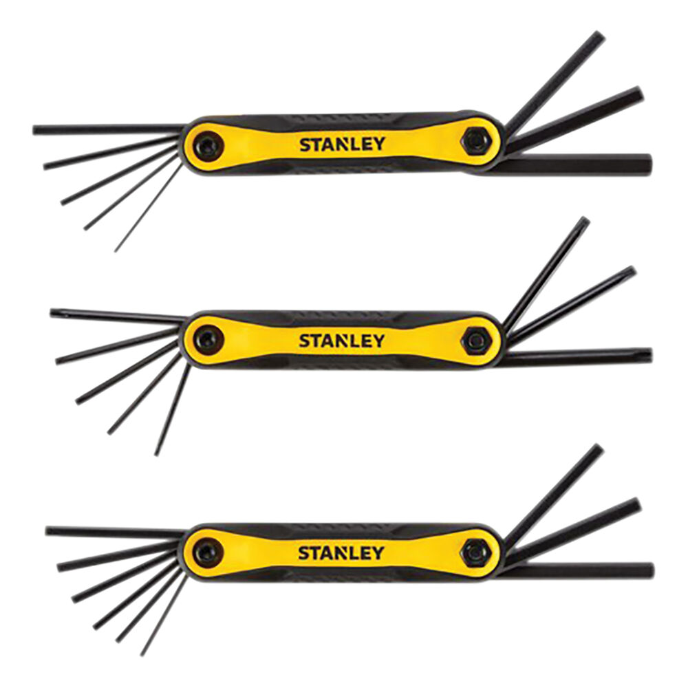 Stanley Folding Hex Key Set Metric, SAE & Torx 3 Pack Supercheap Auto