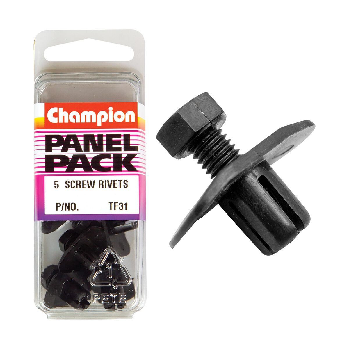 Champion Panel Pack Screw Rivets TF31, 7mmx9mm, , scaau_hi-res
