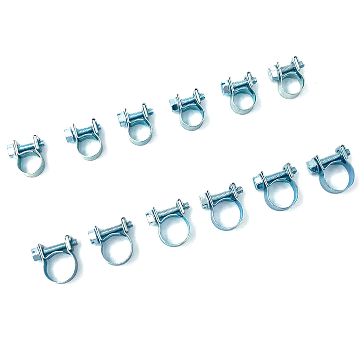 Calibre Hose Clamps - Zinc Plated, 12 Pieces, 9-11mm & 12-14mm, , scaau_hi-res