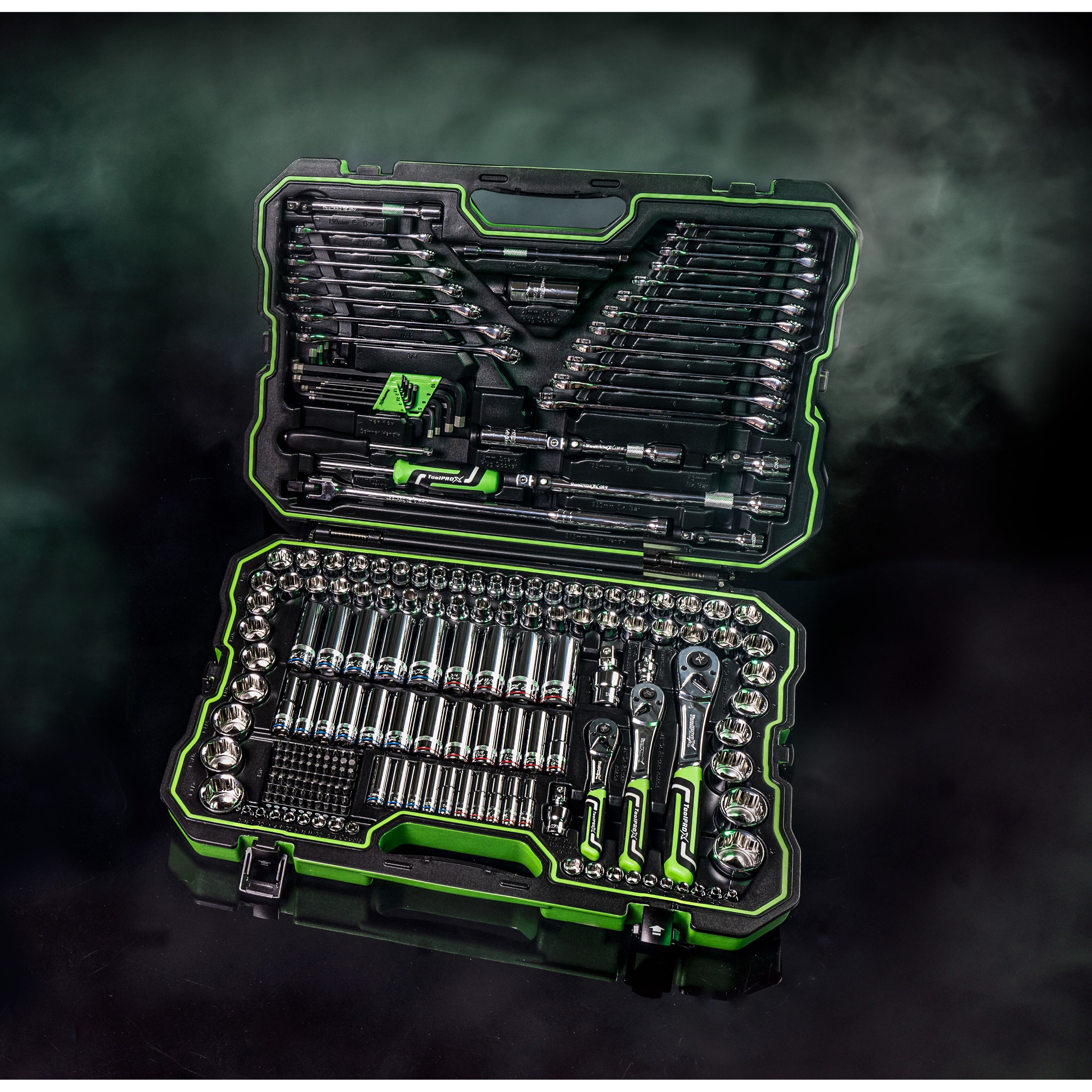 ToolPRO-X Tool Kit 1/4" 3/8" & 1/2" Drive Metric/SAE 228 Piece, , scaau_hi-res