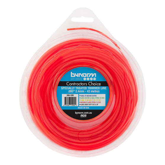 Bynorm Orange Trimmer Line 2.4mm x 43m, , scaau_hi-res