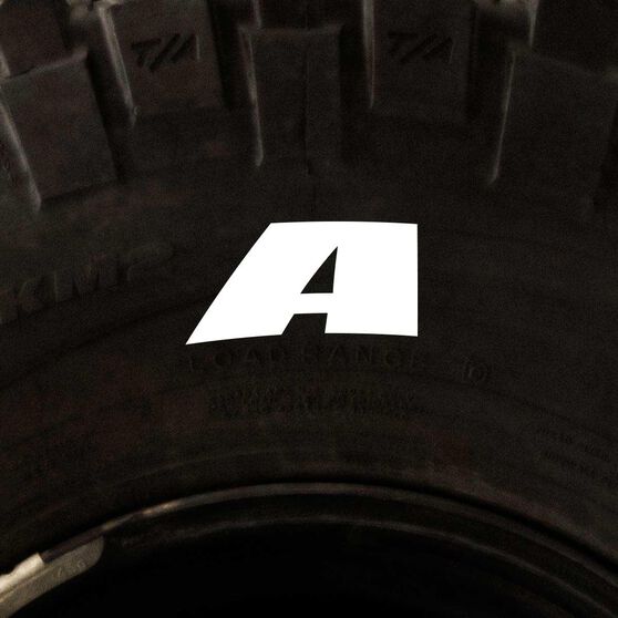 Tire Stickers - Letter A, , scaau_hi-res