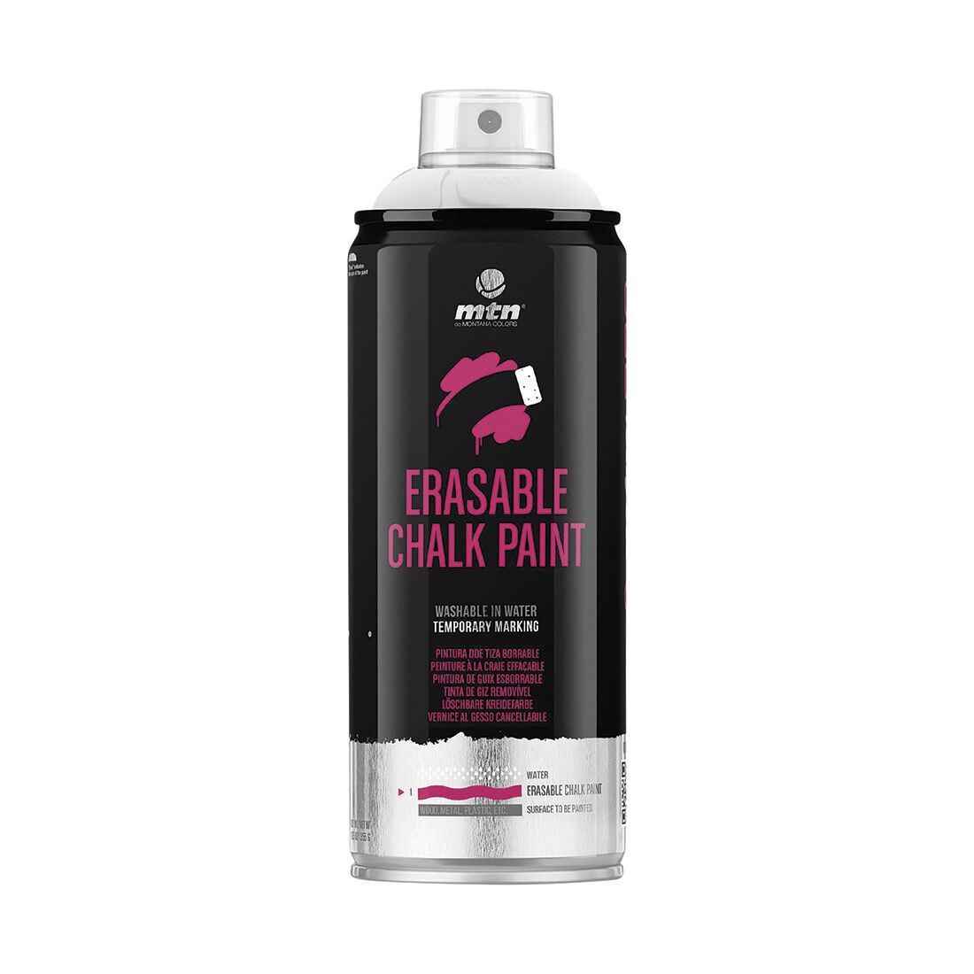 MTN Pro White Erasable Chalk Spray Paint  400mL, , scaau_hi-res