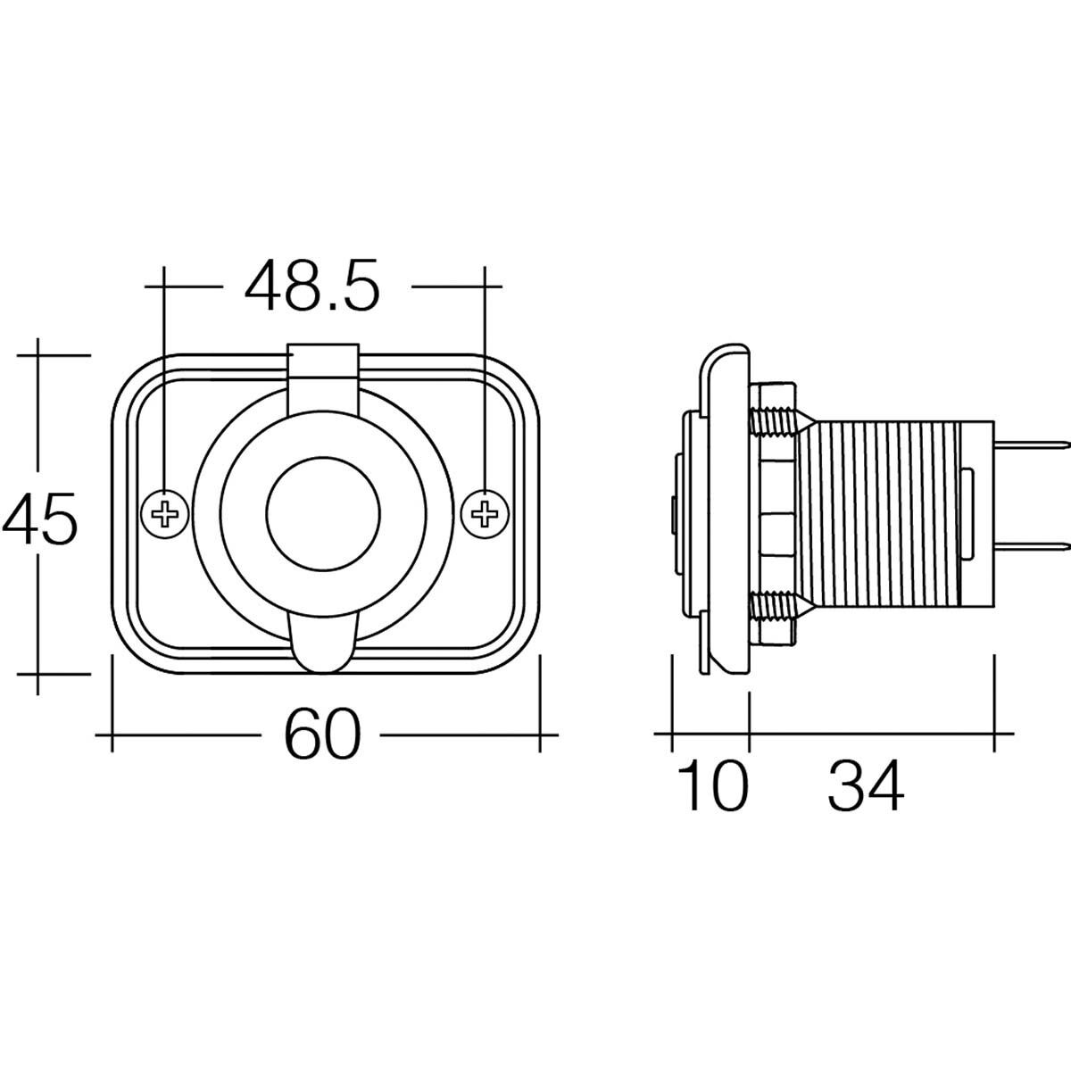 Narva 12/24V LED Accessory Socket - Heavy Duty, 20 Amp, , scaau_hi-res