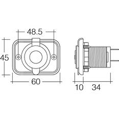 Narva 12/24V LED Accessory Socket - Heavy Duty, 20 Amp, , scaau_hi-res