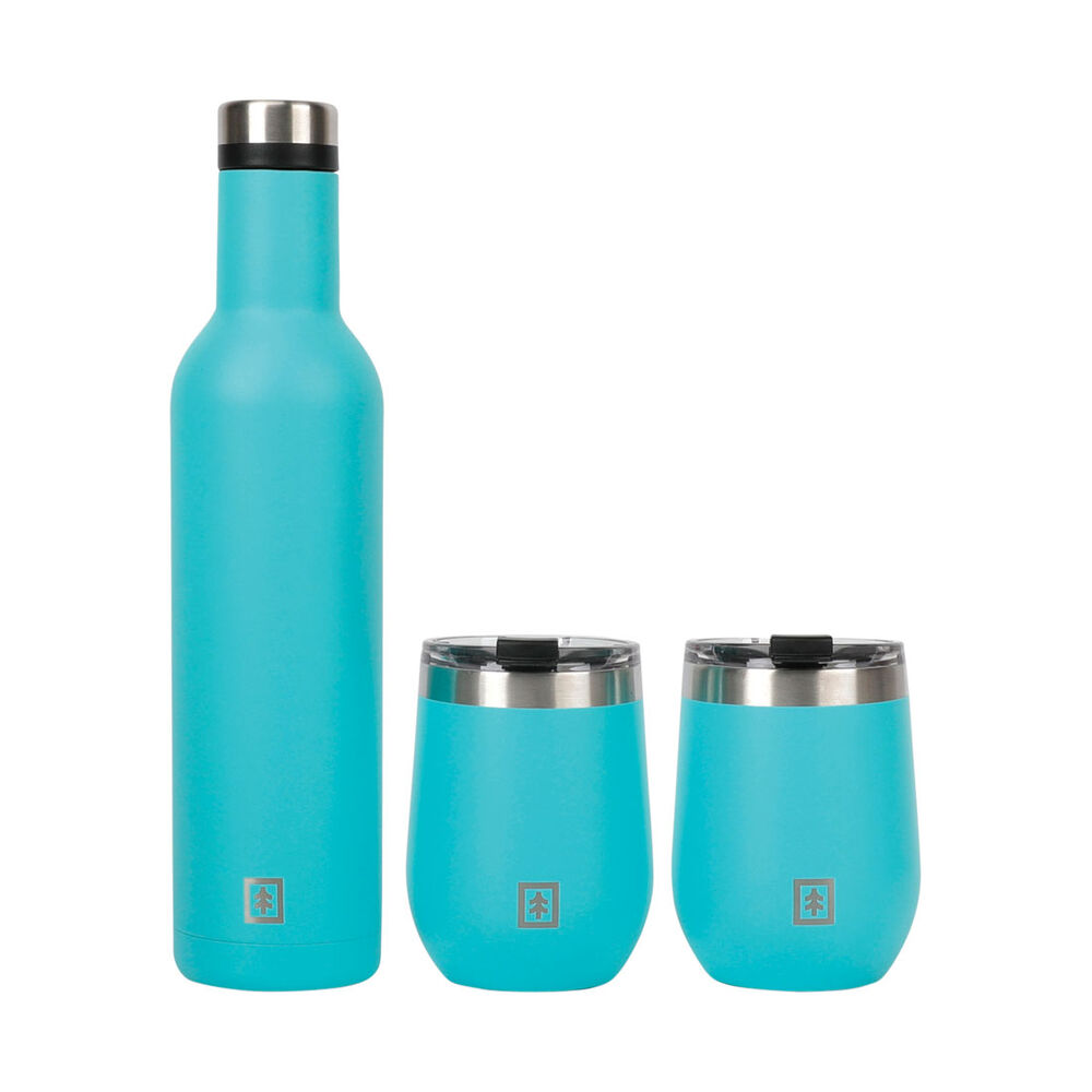 SWISSTECH Wine Bottle & Tumbler Set Cyan 3 Piece Supercheap Auto