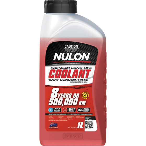Nulon Red Anti-Freeze / Anti-Boil Concentrate Coolant 1 Litre, , scaau_hi-res