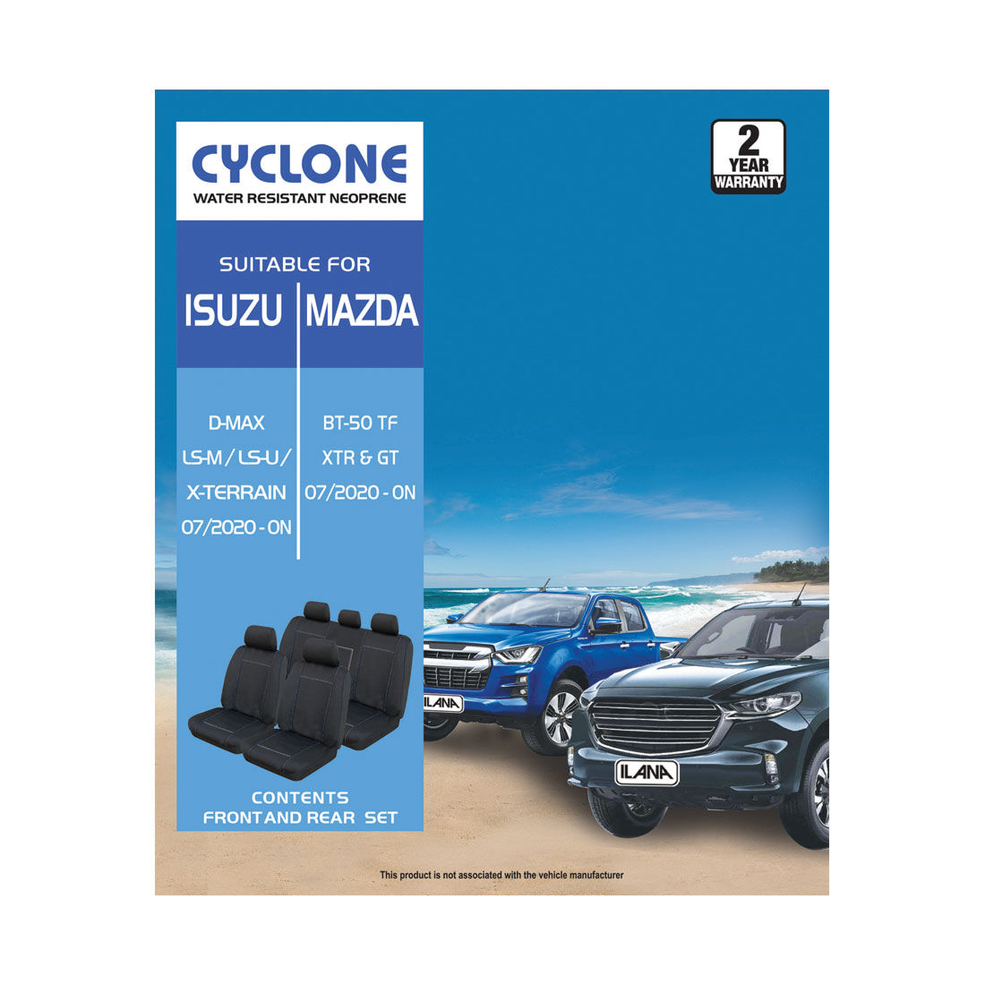 Ilana Cyclone Tailor Made Pack For BT-50/DMAX Dual Cab 07/20+, , scaau_hi-res