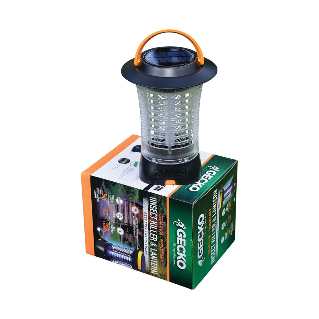 Gecko 3.7V Solar USB Rechargeable Insect Zapper, , scaau_hi-res