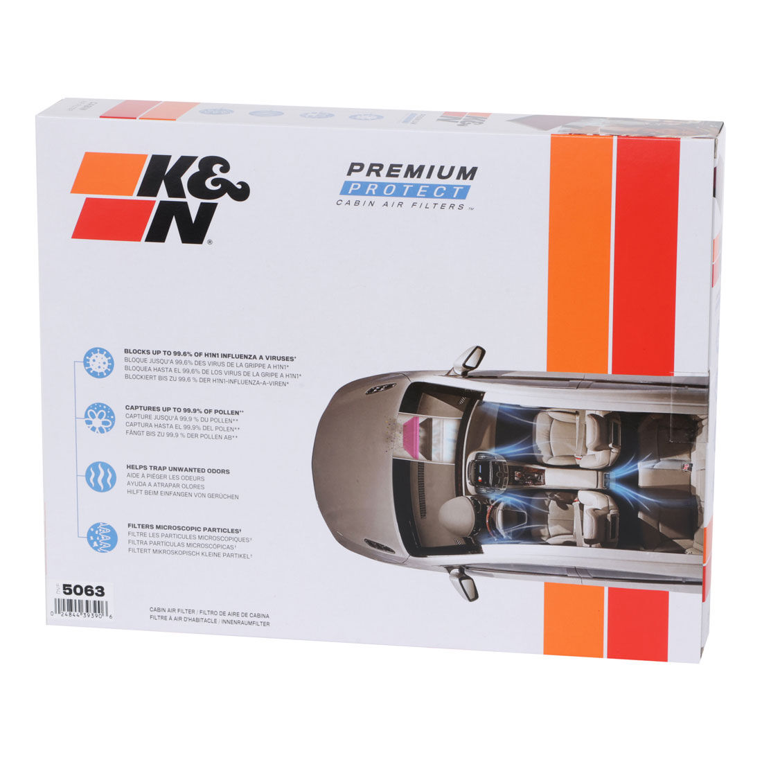 K&N Premium Disposable Cabin Air Filter DVF5063, , scaau_hi-res