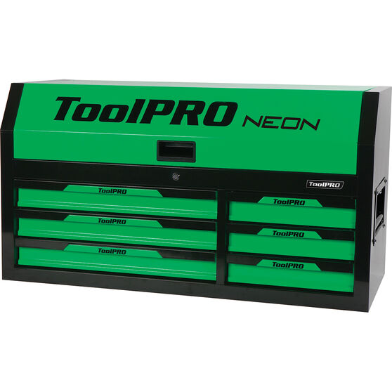 ToolPRO Neon Tool Chest Green 6 Drawer 42 Inch, , scaau_hi-res